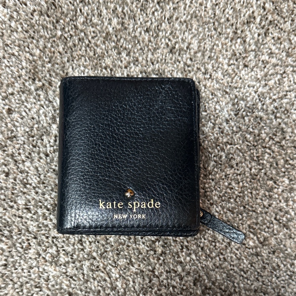 Kate Spade Black Textured Wallet